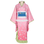 Kanroji Mitsuri Cosplay Costume Women Pink Kimono Party Carnival - Azufun