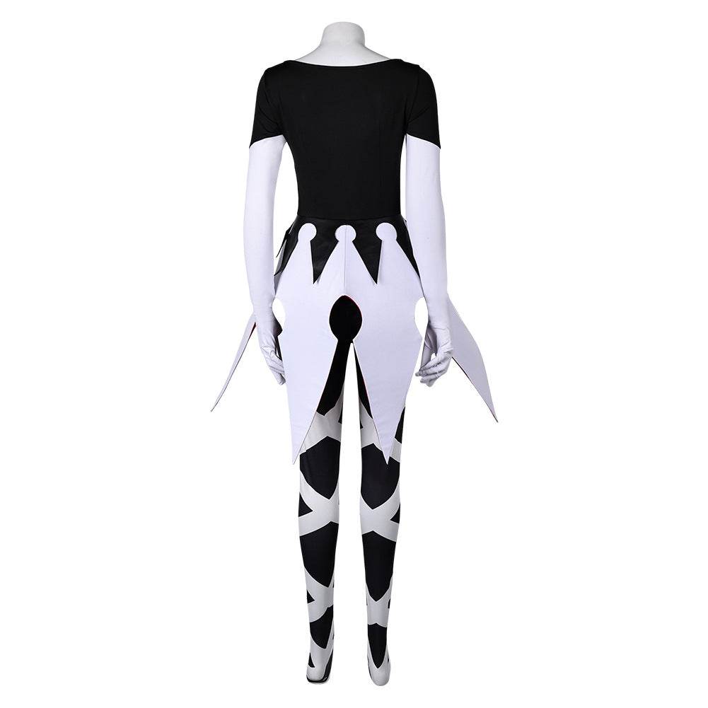 Hazbin Hotel Carmilla Carmine Cosplay Costume Women Black Jumpsuit Party Carnival - Azufun