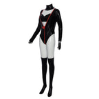 Hazbin Hotel An gel Dust Poison Cosplay Costume Black Leather Jumpsuit Party Carnival - Azufun