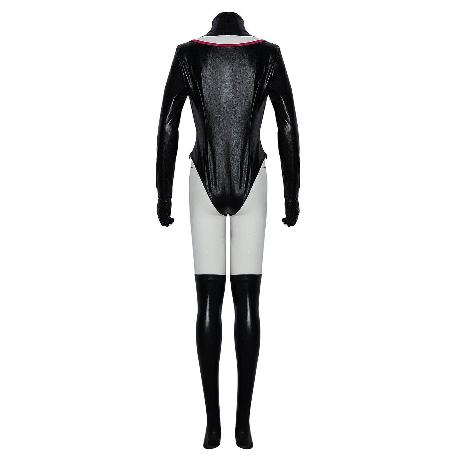 Hazbin Hotel An gel Dust Poison Cosplay Costume Black Leather Jumpsuit Party Carnival - Azufun