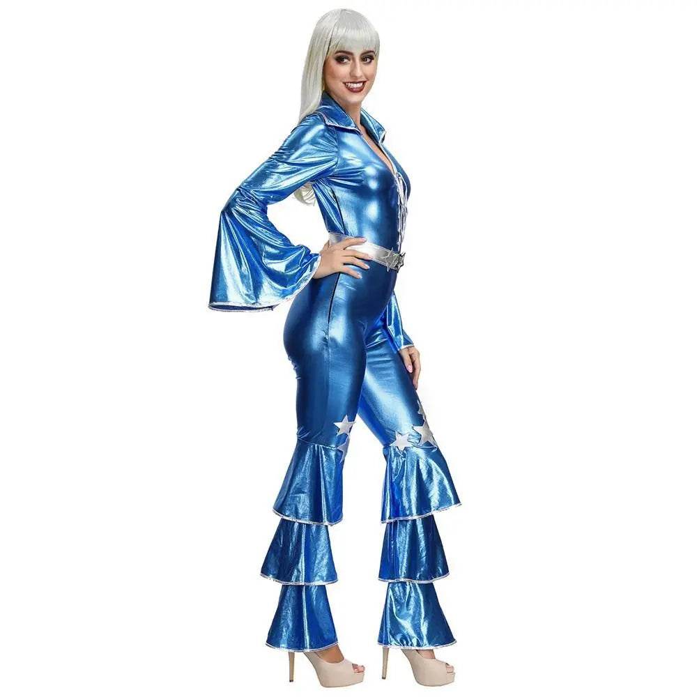 1970s Dancing Dream Blue 70s Costumes - Azufun