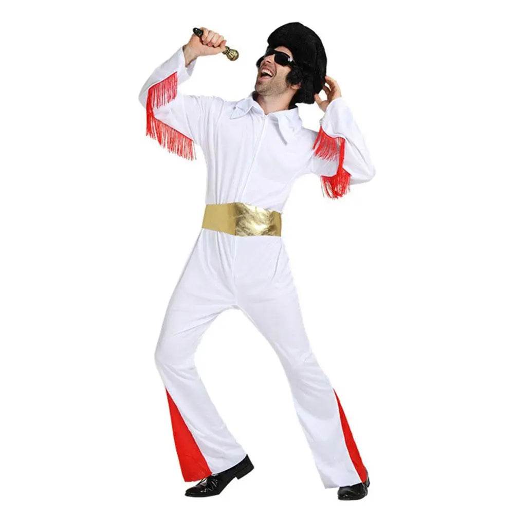 1970s Elvis Retro Costume 70s Costumes Jumpsuit - Azufun