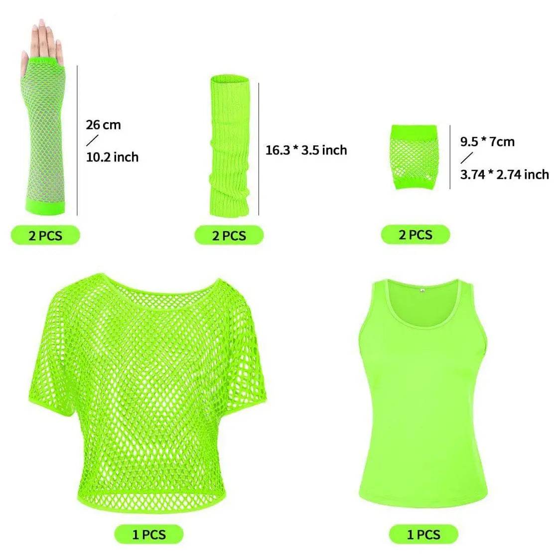 1980s Top Fishnet Women T-shirt Suit 80s Costumes Cosplay Party Carnival - Azufun