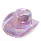 Western cowboy hat men's retro sequined Party dance - Azufun