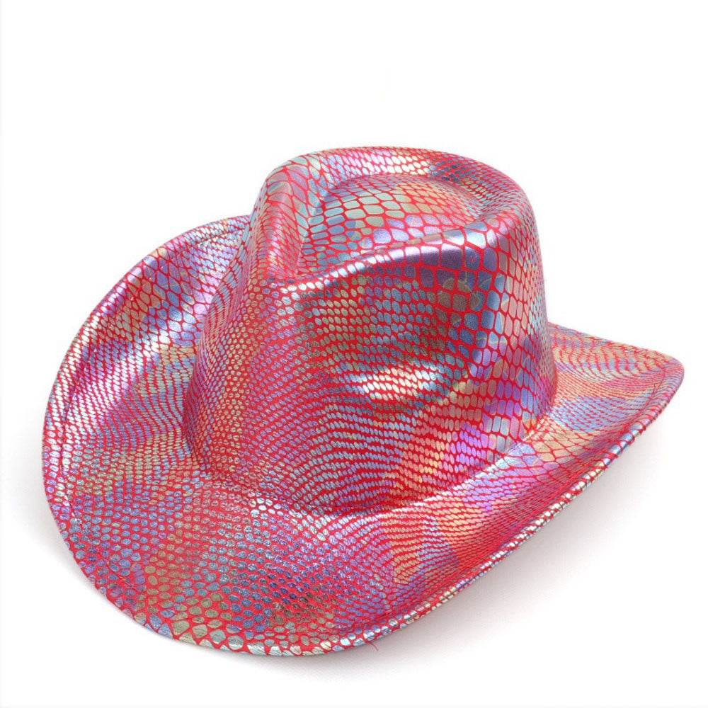Western cowboy hat men's retro sequined Party dance - Azufun