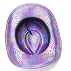 Western cowboy hat men's retro sequined Party dance - Azufun