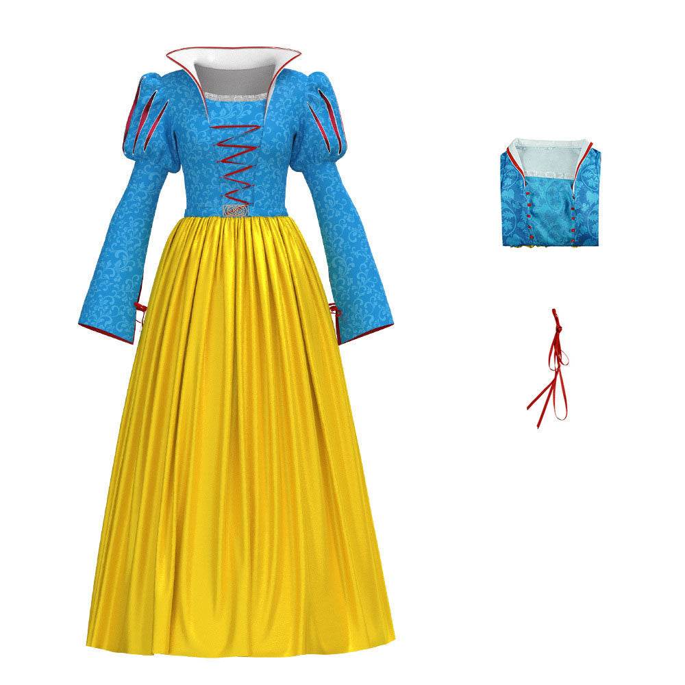 2025 Snow White Dress Cosplay Costume Halloween Party Carnival - Azufun