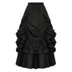 Medieval Retro Style Women's Waist Dance Skirt Dress - Azufun