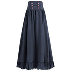 Medieval Women's Retro Style Waist Dance Skirt Dress - Azufun