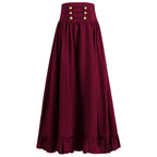 Medieval Women's Retro Style Waist Dance Skirt Dress - Azufun