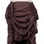 Medieval Women's Retro Style Drawstring Waist Dance Skirt Dress - Azufun