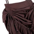 Medieval Women's Retro Style Drawstring Waist Dance Skirt Dress - Azufun