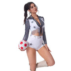 Dallas Cowboy Cheerleader Football Star Costume For Women Halloween - Azufun
