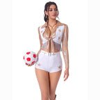 Dallas Cowboy Cheerleader Football Star Costume For Women Halloween - Azufun