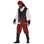 Halloween Caribbean Pirates Vest Adult Stage Costume - Azufun