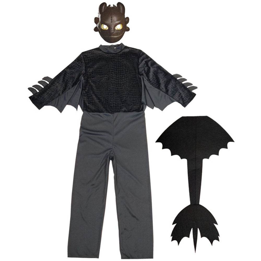 How to Train Your Dragon: Toothless Live Action Deluxe Child Costume Halloween - Azufun