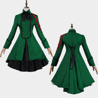 Medieval cos Renaissance gothic dress Retro bow ruffled punk cosplay skirt - Azufun