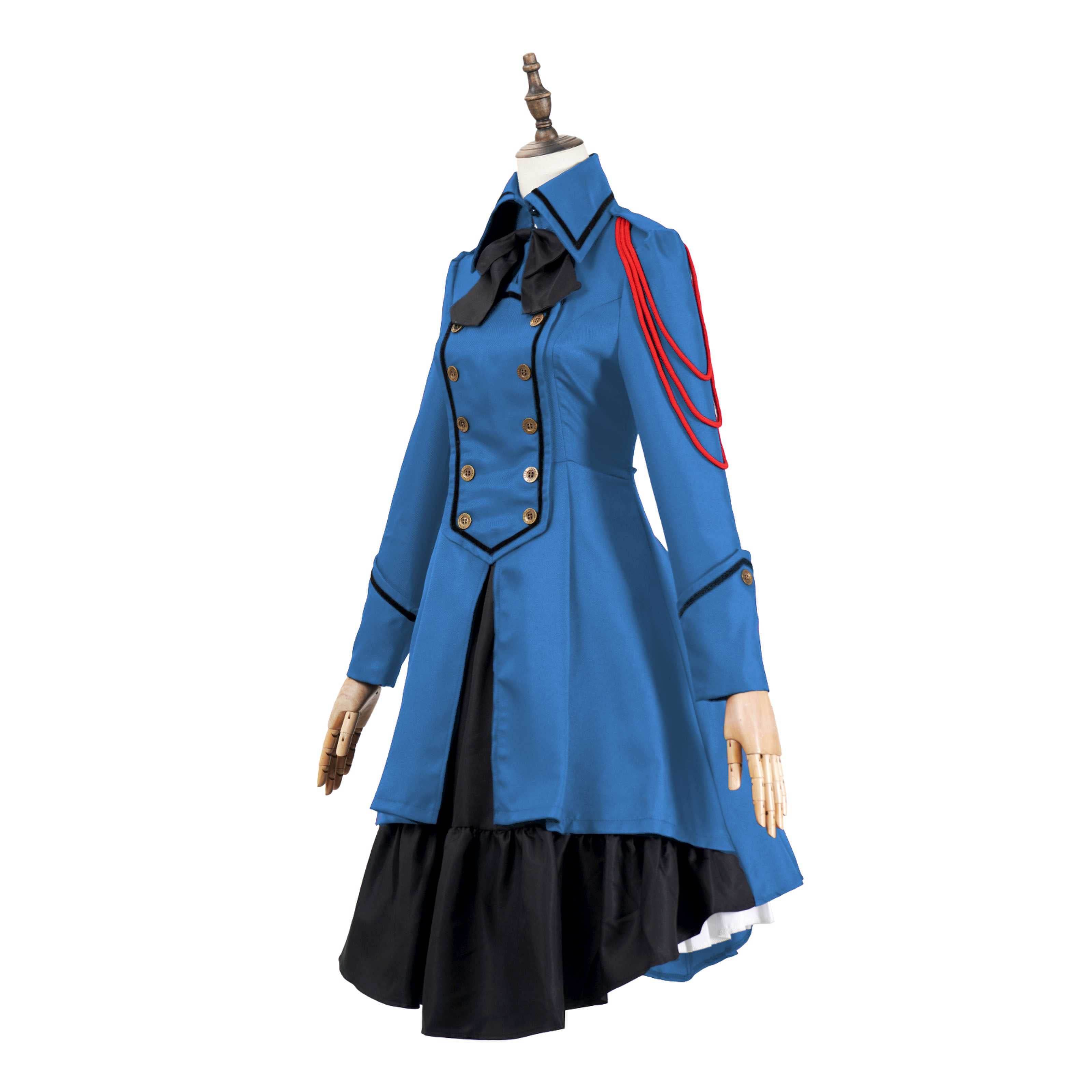 Medieval cos Renaissance gothic dress Retro bow ruffled punk cosplay skirt - Azufun