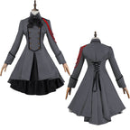 Medieval cos Renaissance gothic dress Retro bow ruffled punk cosplay skirt - Azufun