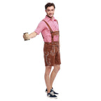 Men German Oktoberfest Outfit Beer Waiter Halloween Costume - Azufun