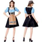 Women Oktoberfest Costume Bavarian Maid Party Dress Carnival Halloween - Azufun