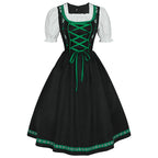 German Oktoberfest Bavarian Nation Costume Overalls Set Halloween Carnival Outfit - Azufun