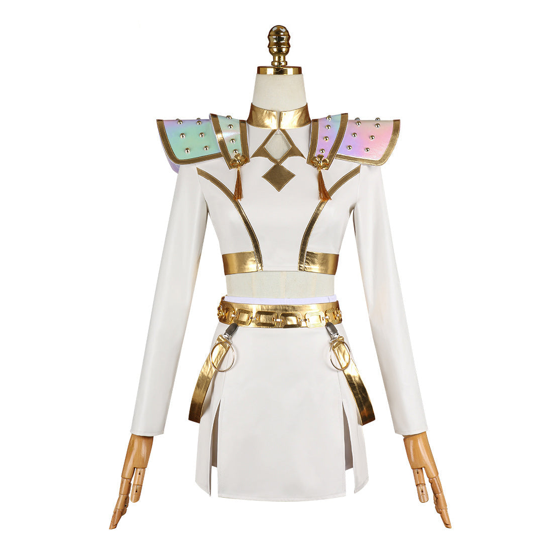 Kpop Witch Hunter Zoe Cosplay Costume Black and Gold Performance - Azufun