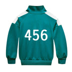 Players Tracksuit Costume Game Cosplay Squid Green Jacket Shirt For Adult Kids - Azufun