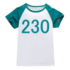 Adult Kids Players Tracksuit Game Costume Squid Cosplay Green Jacket Shirt - Azufun