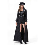 Retro Captivating Women Pirate Costume Medieval Steampunk Zip-Up Coat