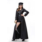 Retro Captivating Women Pirate Costume Medieval Steampunk Zip-Up Coat