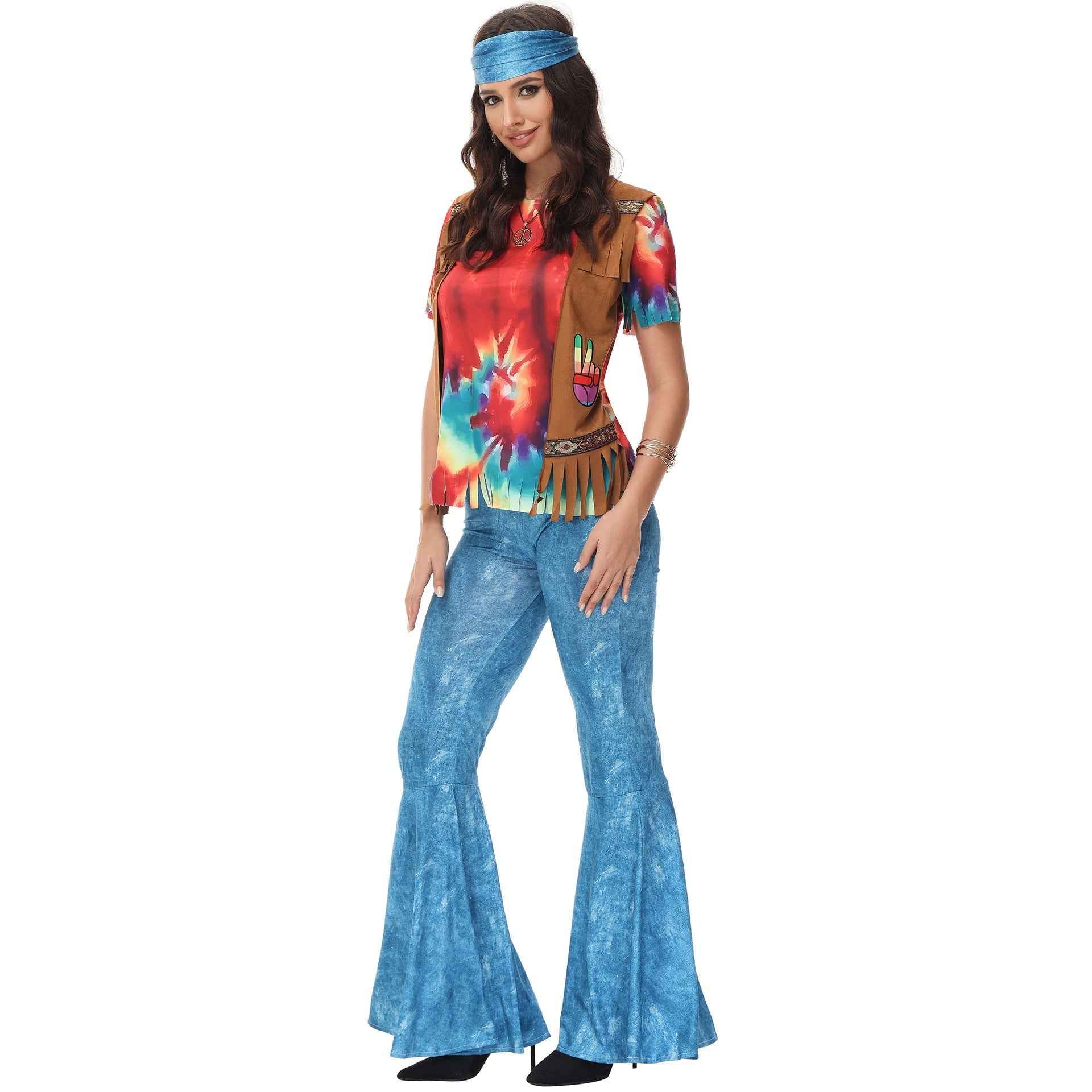 Adult Party Costume 70s 80s Disco Hippie Costume