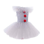 Kids Toddler Halloween Pennywise Costume Party Carnival Dress Up Circus Clown Tutu