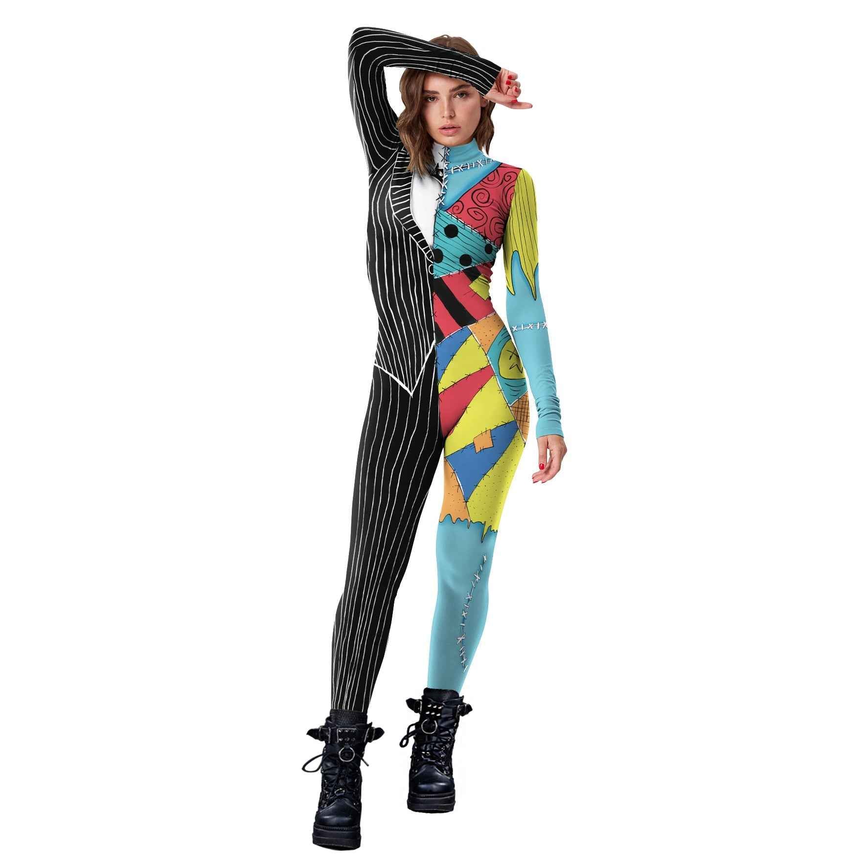 Halloween costume Christmas Nightmare cosplay Sally Jumpsuit dress