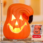 Light-Up Pumpkin Lantern Halloween Scene Decorations Fabric Items