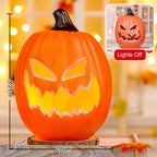 Light-Up Pumpkin Lantern Halloween Scene Decorations Fabric Items