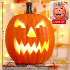 Light-Up Pumpkin Lantern Halloween Scene Decorations Fabric Items
