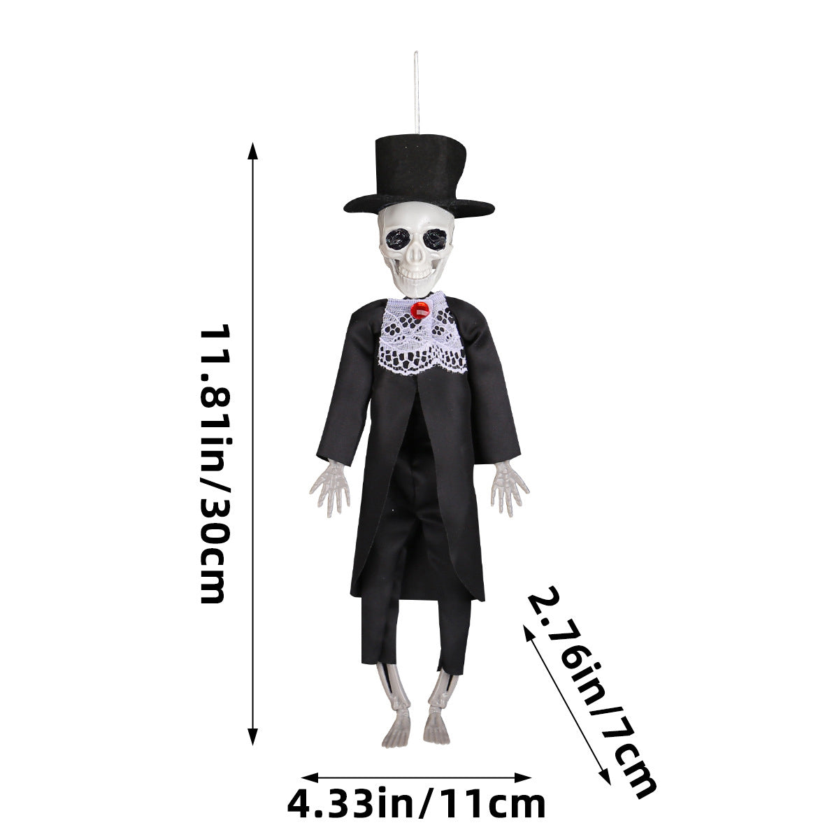 Halloween Skeleton Bride and Groom Ornaments for Party Decorations
