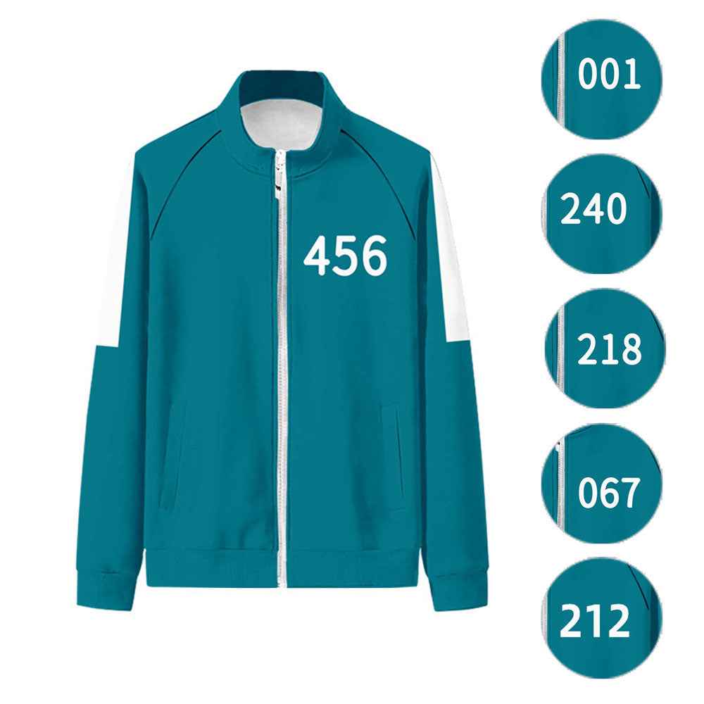 Game Costumes Zipper Hoodie Tracksuits Squid Suit For Men And Women