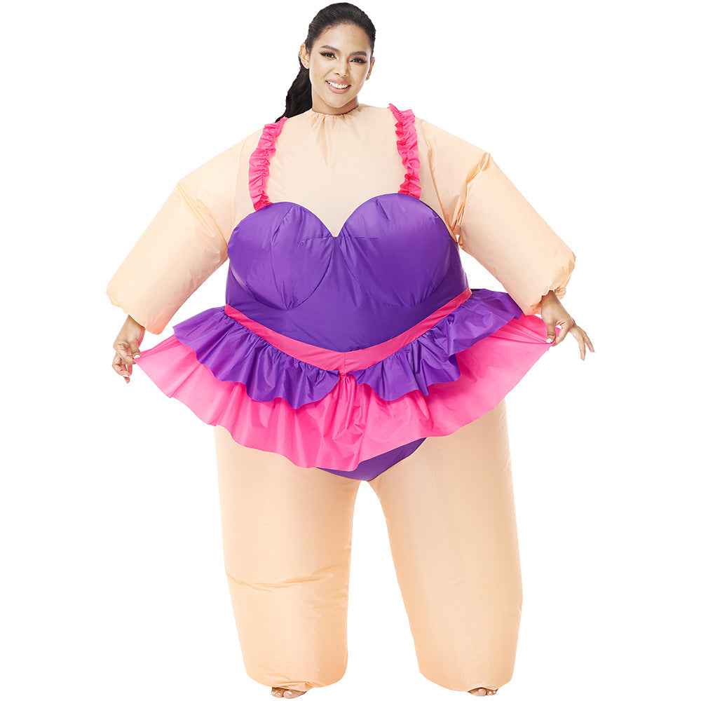 Ballerina Clown Ireland Hula funny Inflatable Costume suit Halloween