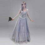 Ghost Corpse Bride Costume Dress Zombie Scary Horror Halloween
