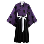 Anime Demon Kokushibou Cosplay Costume Role Cloak Outfit Uniform