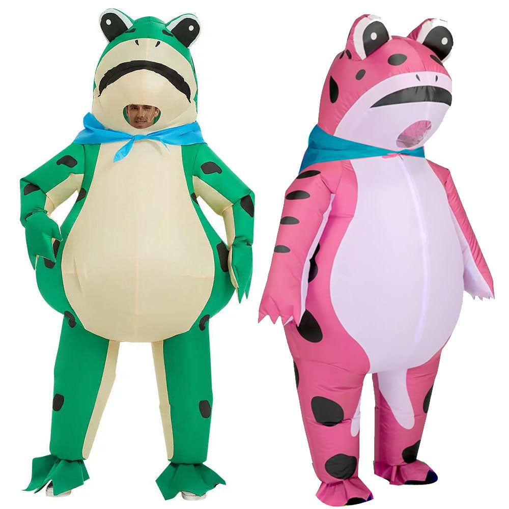 Inflatable Frog Costume Green and Pink Halloween