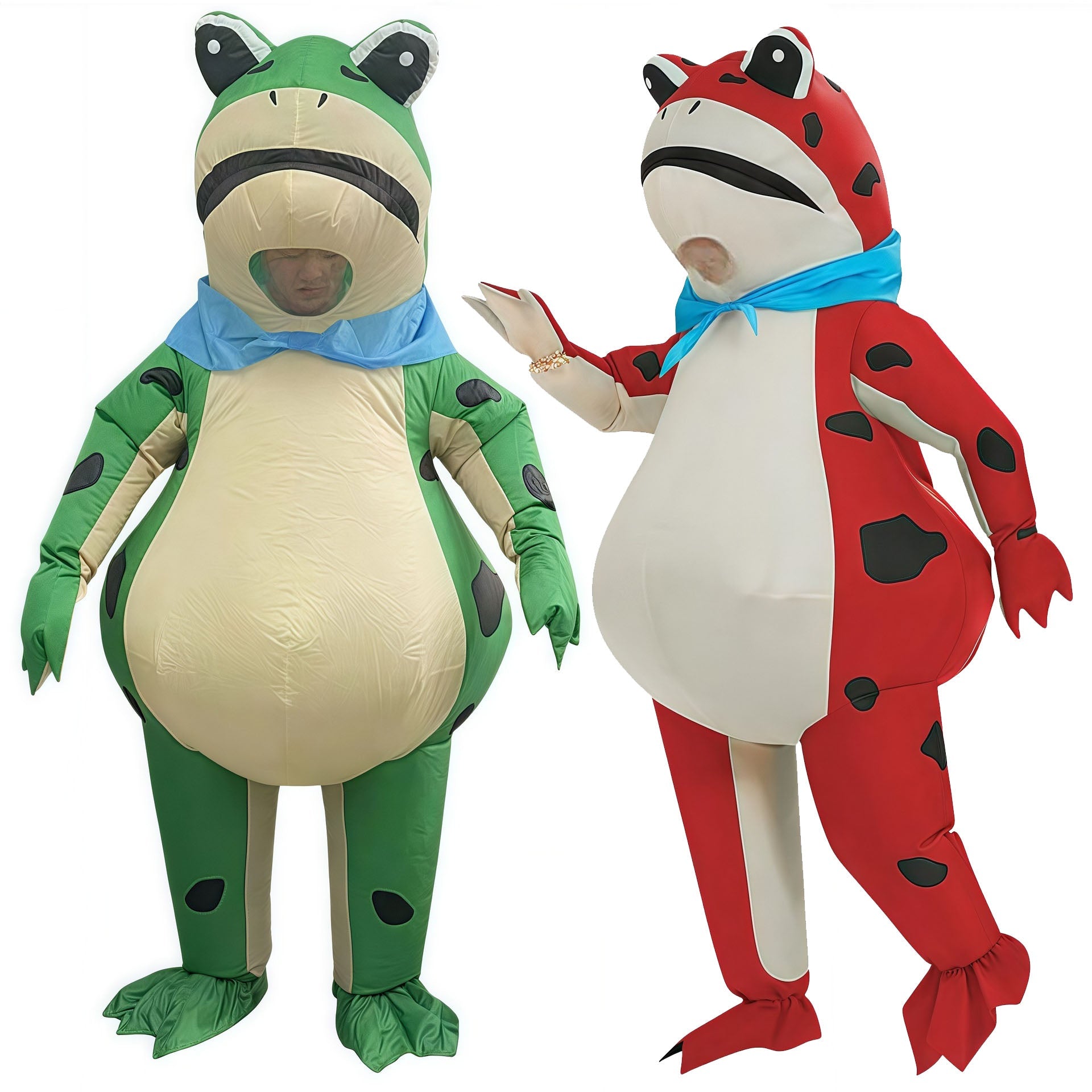 Inflatable Frog Costume Green and Red Halloween