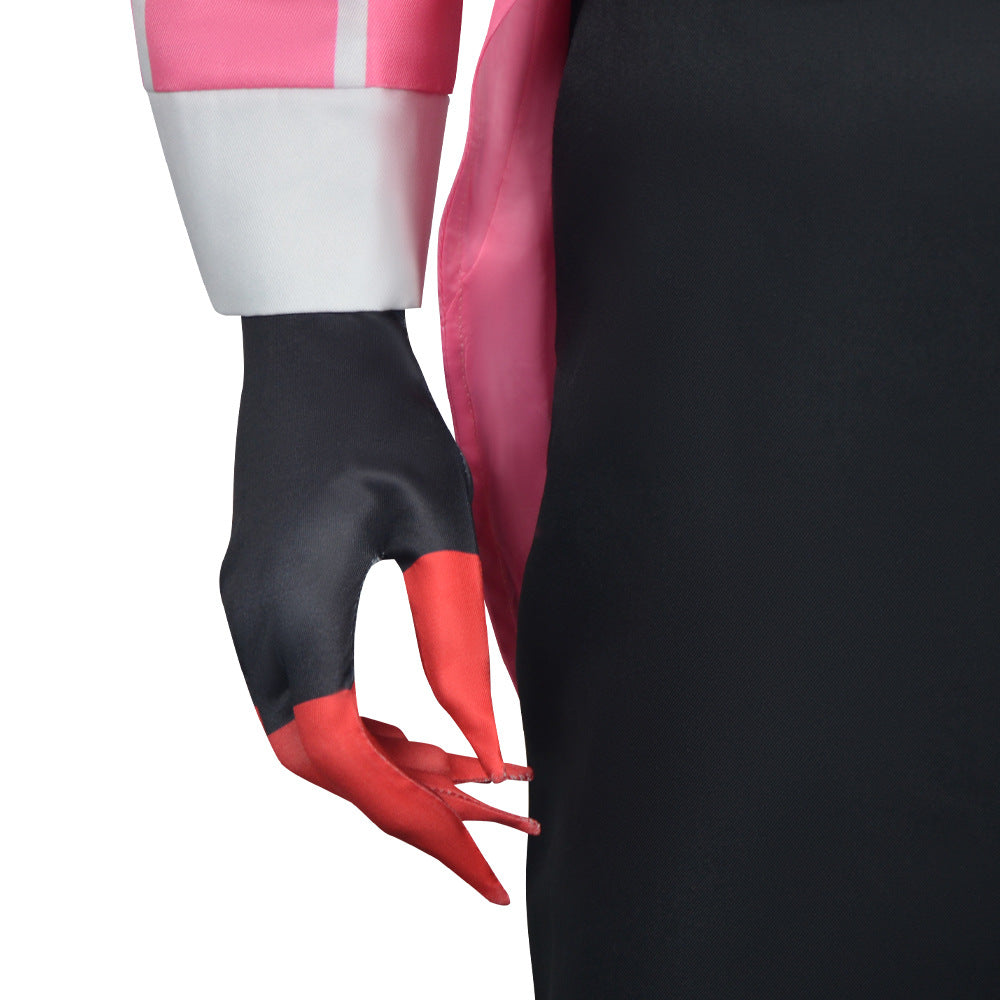 Hazbin Hotel Alastor Cosplay Costume Signature Red Pinstripe Tailcoat Full Set