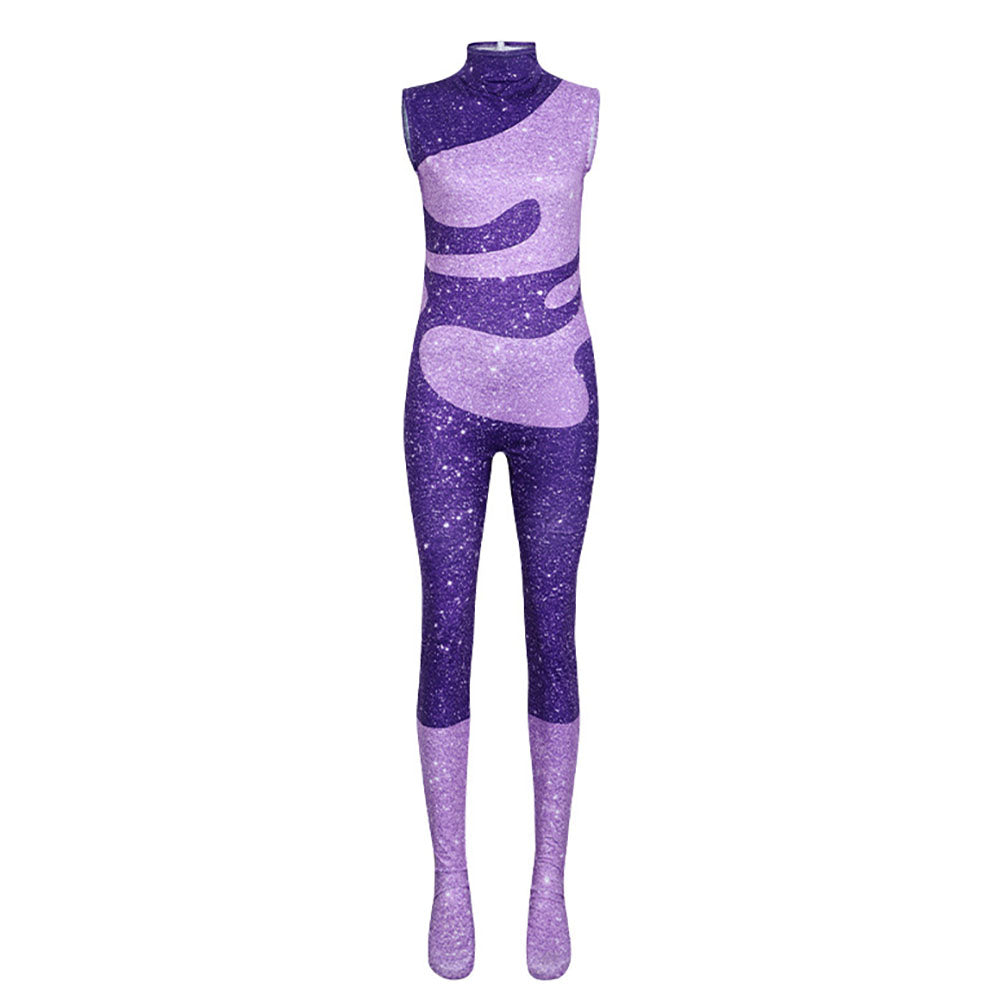 Zootopia 2 Gazelle Superstar Costume Purple Jumpsuit Cosplay Carnival Suit