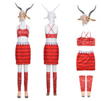 Gazelle Zootopia 2 Red Cosplay Costume Carnival Suit