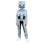 Minecraft Skeleton Jumpsuit Cosplay Costume Carnival Suit