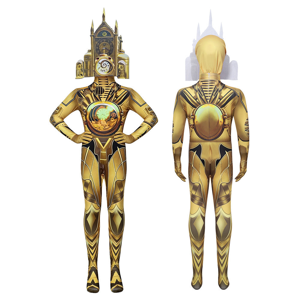 Titan Clockman Skibidi Toilet Jumpsuit Carnival Cosplay Costume For Kids