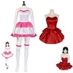 70s Perfect Blue Mima Kirigoe Cosplay Costume Red and Pink Dresses for Women - Azufun